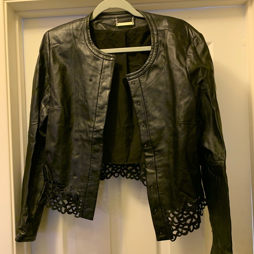 DVF leather party jacket